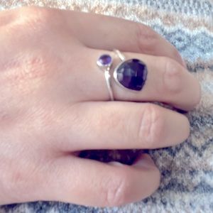 .925 sterling silver and amethyst ring